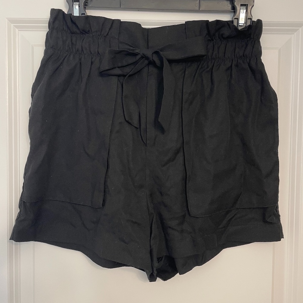 Black high-waisted shorts